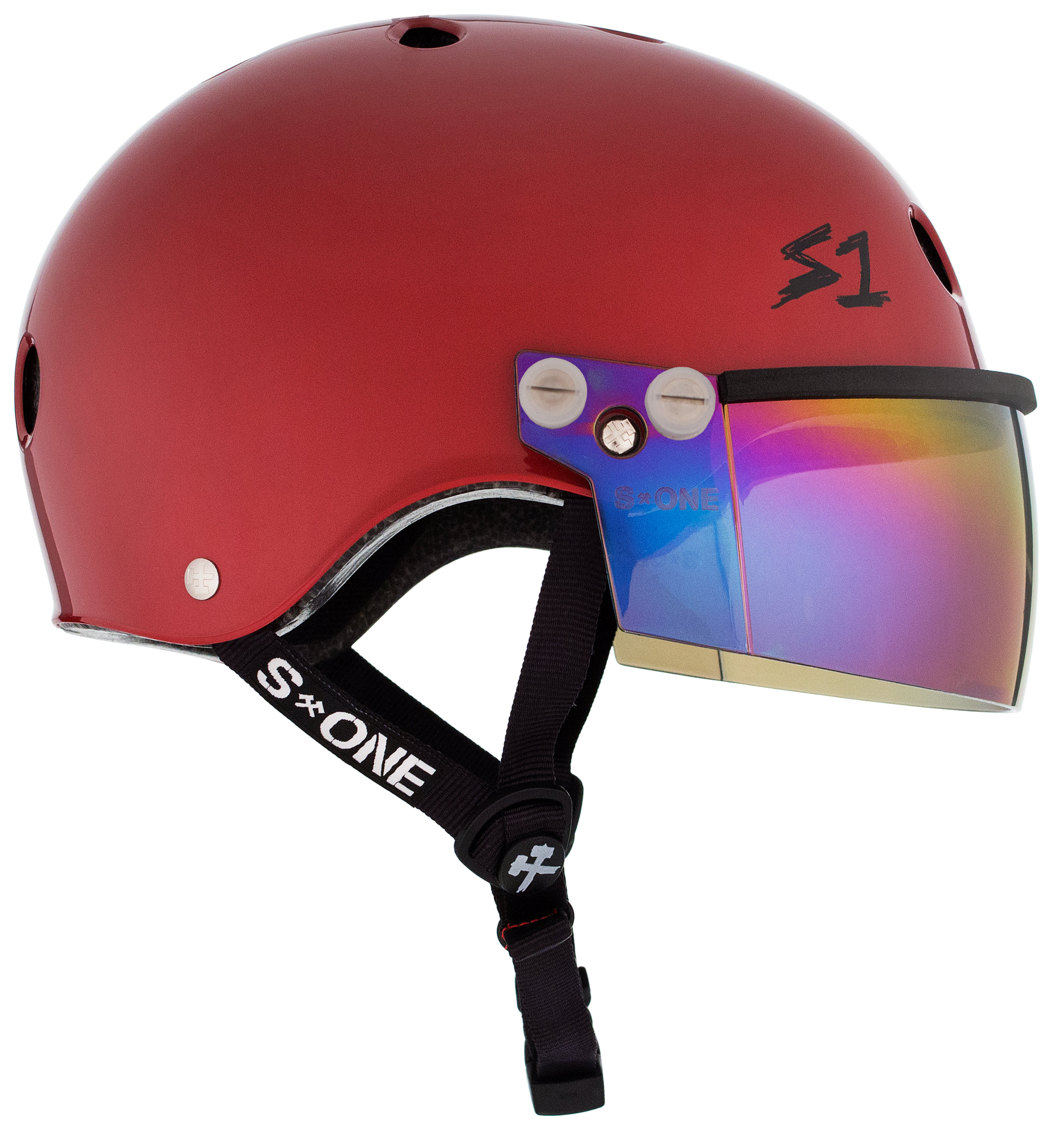 S1 Lifer Visor Helmet Scarlet Red Gloss w/ Iridium Visor - S1 Helmets ...
