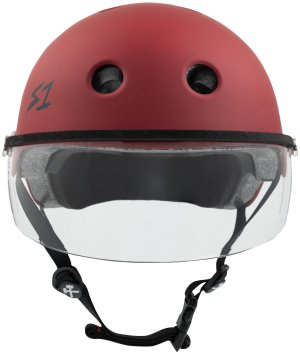 S1 Lifer Visor Helmet - Gen 2 - Blood Red Matte w/ Clear Visor - Image 3