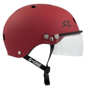 S1 Lifer Visor Helmet - Gen 2 - Blood Red Matte w/ Clear Visor - Image 2