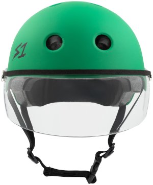 S1 Lifer Visor Helmet - Gen 2 - Kelly Green Matte w/ Clear Visor - Image 3