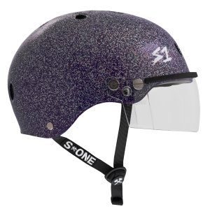 S1 Lifer Visor Helmet - Gen 2 - Purple Gloss Glitter w/ Clear Visor - Image 3