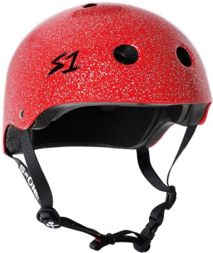 S1 Mini Lifer Helmet Red Gloss Glitter